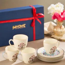 Fabindia Lavanya Multicolor Ceramic Printed Cup - Set of 4-image-98