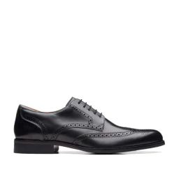 Clarks Men's CraftArlo Black Brogue Shoes-image-46