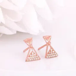GIVA 92.5 Sterling Silver Triangular Elegance Stud Earrings for Women-image-14