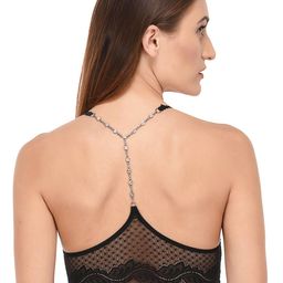 PrettyCat Black Lace Non-Wired Lightly Padded Bralette Bra-24