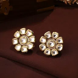 Priyaasi A Collection of Kundan Blossom Stud Earrings image 1