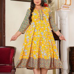 YASH GALLERY Floral Print Maternity A-Line Midi Dress-image-38
