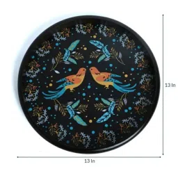 Crayton Bird Printed Round MDF Serving Tray - Set of 1 image 3