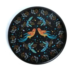 Crayton Bird Printed Round MDF Serving Tray - Set of 1 image 2