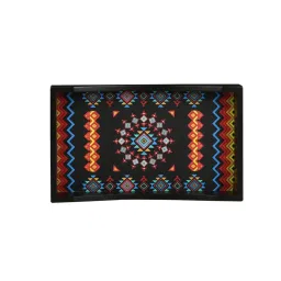Crayton Geometric MDF Rectangular Serving Tray - Set of 1 image 5