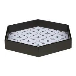 Crayton Star Printed MDF Hexagon Serving Tray - Set of 1 image 2