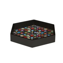 Crayton Floral MDF Hexagon Serving Tray - Set of 1 image 3