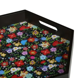 Crayton Floral MDF Hexagon Serving Tray - Set of 1 image 4