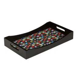 Crayton Floral MDF Rectangular Serving Tray - Set of 1 image 3
