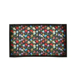 Crayton Floral MDF Rectangular Serving Tray - Set of 1 image 5