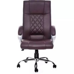 Stolica High Back Synthetic Leatherette Brown Office Chair-36