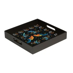 Crayton Birds Printed MDF Square Serving Tray - Set of 1 image 2
