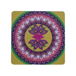 Crayton Square Madhuban Pattern MDF Coaster with Holder - Set of 6 image 3