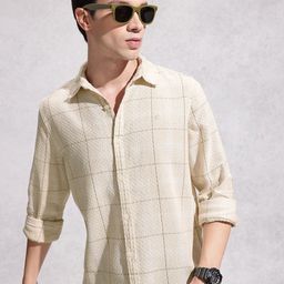 WROGN Checked Pure Cotton Casual Shirt-image-76