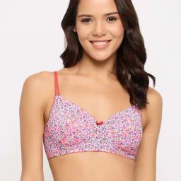 Clovia Multicolored Floral Print T-Shirt Bra-43