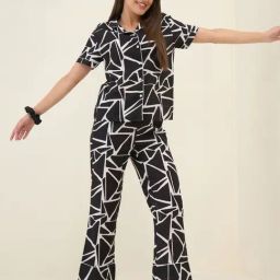 Sweet Dreams Women Printed Front Open Pyjama Set-picture-27