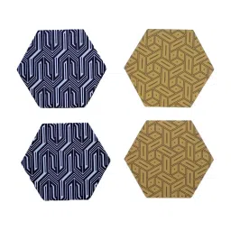 Crayton Hexagon Multicolor MDF Coaster - Set of 4 image 2