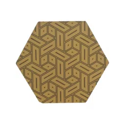 Crayton Hexagon Multicolor MDF Coaster - Set of 4 image 4