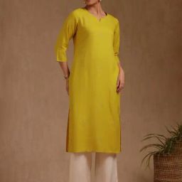 Soch Yellow Viscose Embroidered Kurta-image-15