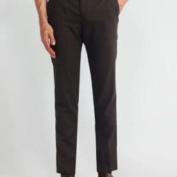 Arrow Brown Slim Fit Trousers-picture-45