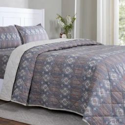 Maspar Gareth Orange Cotton Geometric Double Bed Quilt-image-76