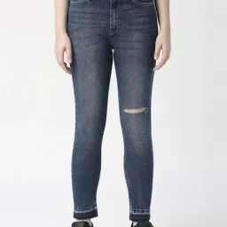 Pepe Jeans Blue Cotton High Rise Jeans-picture-23