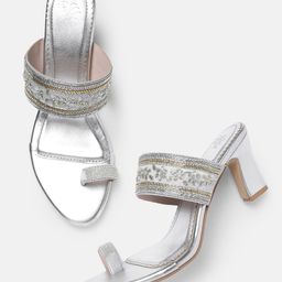 House of Pataudi Embellished Ethnic Block Heels-picture-23