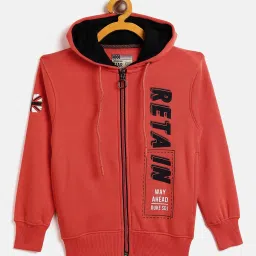 Duke Kids Orange Printed Full Sleeves Sweatshirt image 1