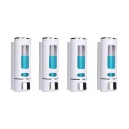 AMATRA 400 ml Liquid Shampoo Dispenser White (Pack of 4)-41