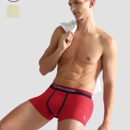 U.S. Polo Assn. Red & Beige Regular Fit Trunks - Pack of 2-picture-43