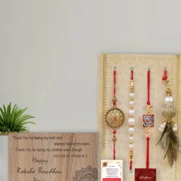 eCraftIndia Assorted Multicolor Rakhi with Showpiece-image-73