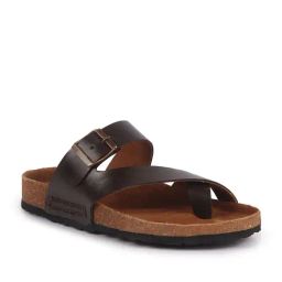 Fausto Men's Brown Cross Strap Sandals-image-94