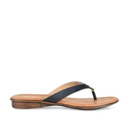 Rocia by Regal Women's Black Thong Sandals-image-32