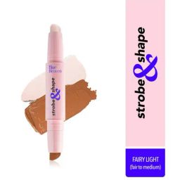 Blue Heaven Strobe & Shape Highlighter & Contour Duo Stick Fairy Light (Fair To Medium) - 3.5 gm-0