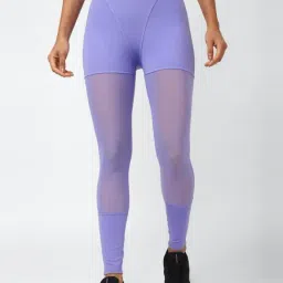 Reebok Purple High Rise Sports Tights-image-109
