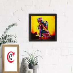 eCraftIndia Knee Buddha Matt Textured UV Art Painting-12