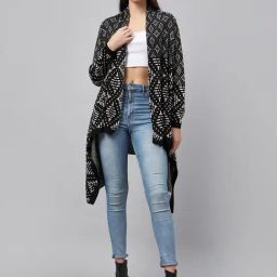 Club York Black Self Pattern Shrug-picture-7