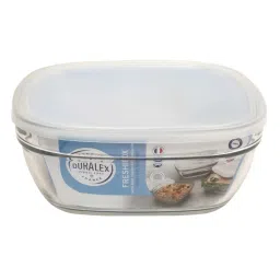 Duralex 'Freshbox' Transparent & White Glass 23 cm Container With Lid (3.1 L) - Set of 1 image 2