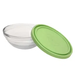 Duralex 'Freshbox' Transparent & Green Glass 14 cm Container With Lid (0.5 L) - Set of 3 image 3