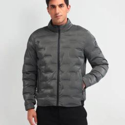 Arrow New York Grey Regular Fit Quilted Jacket-15