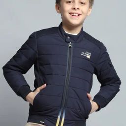 Monte Carlo Boys Printed Navy Blue Mock Neck Full Sleeve Jacket-image-29