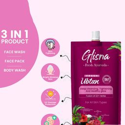 GLISNA Set Of 2 Ubtan Face Pack For Deep Cleansing, Tightening & Healthy Glow - 40 g Each image 2