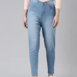 ZHEIA Blue Cotton Skinny Fit Jeans-picture-46