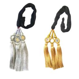 HAVEREAM Set Of 2 Embellished Tasselled Punjabi Parranda-picture-17