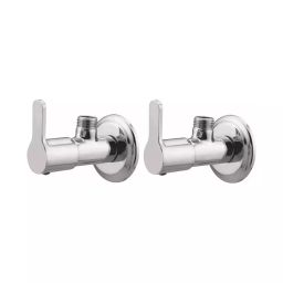 GENERIC Marc Angle Valve Brass Chrome Finish Silver, FG940 (Pack of 2)-87