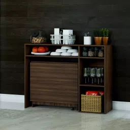 Folktail Engineered Wood Dining Table without Chair Brown, FT20 image 3