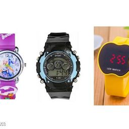 Free Mask Comfy Trendy Rubber Digital Kid'S Watches Combo Vol 1-image-34