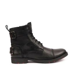 Fausto Men's Black Biker Boots-image-36