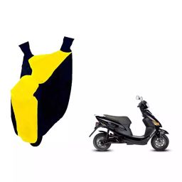 Auto Pearl Waterproof Bike Cover For Hero Electric Cruz (Yellow & Blue)-image-90
