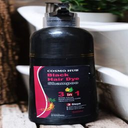 COSMO HUB 3 In 1 Shine Color Black Hair Dye Shampoo - 500 ml-28